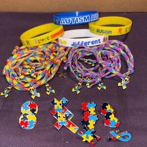 Colorful Autism Awareness bracelets & pins

You can pick & choose or bundle, SO